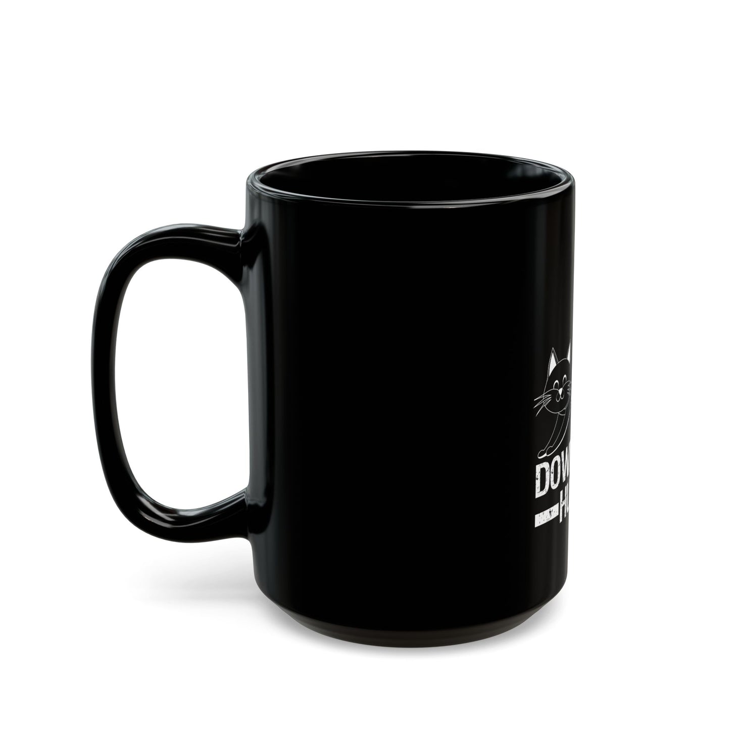 Downward Human Yoga Cat Pose Illustration for Cat Lovers and Yoga Enthusiasts Ceramic Mug