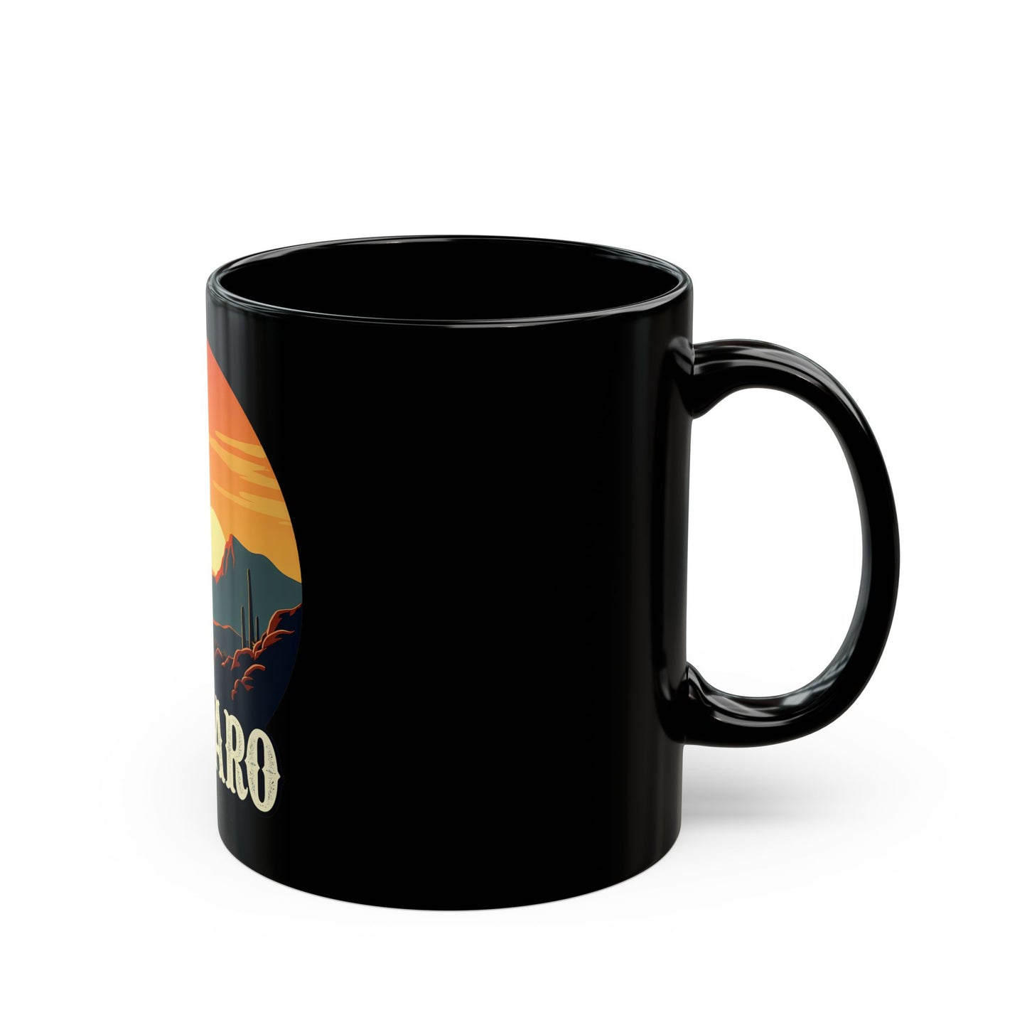 Saguaro National Park Sunset Cactus Landscape Vintage Poster Ceramic Mug