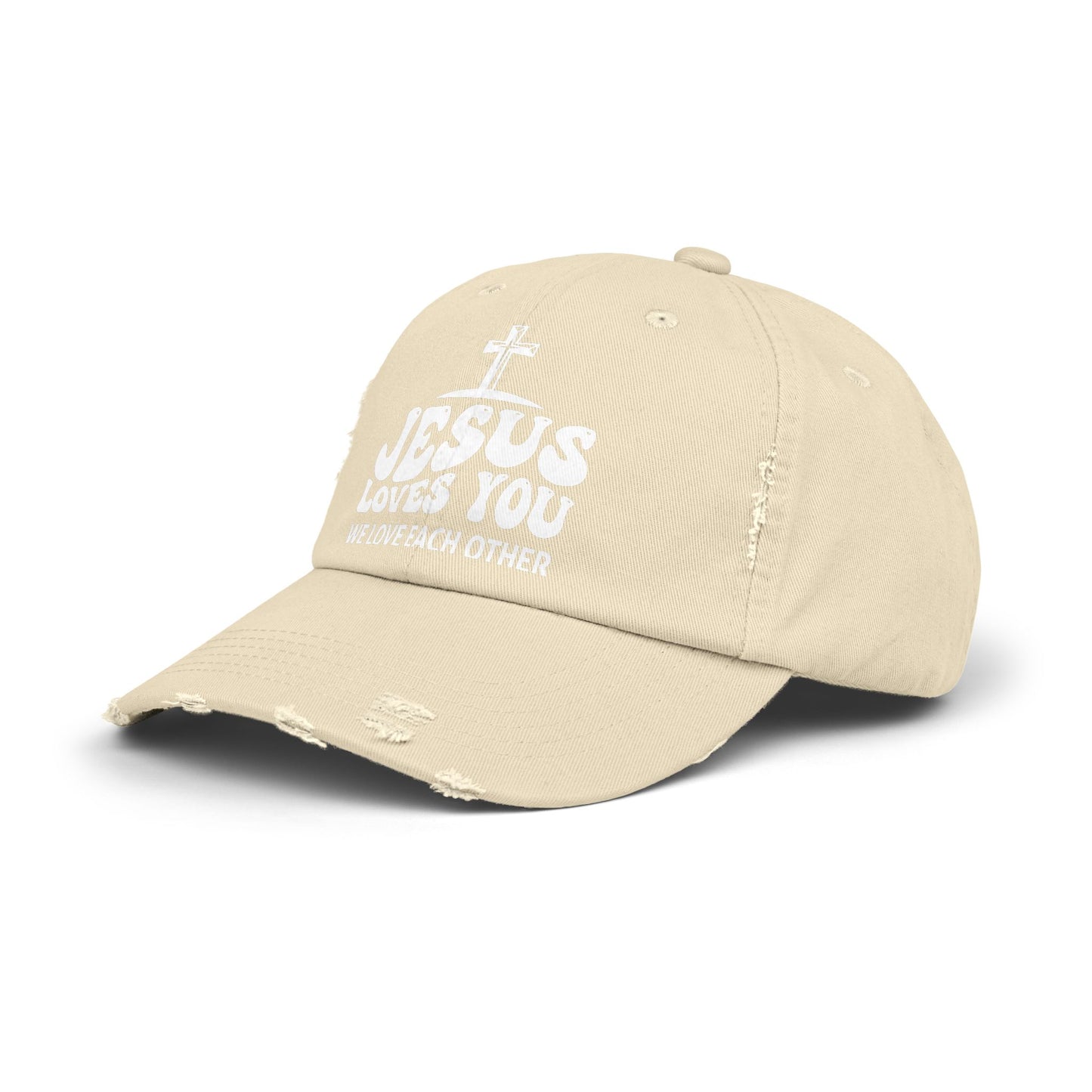 Jesus Loves You 1 John 4:19 Verse Cross Cap