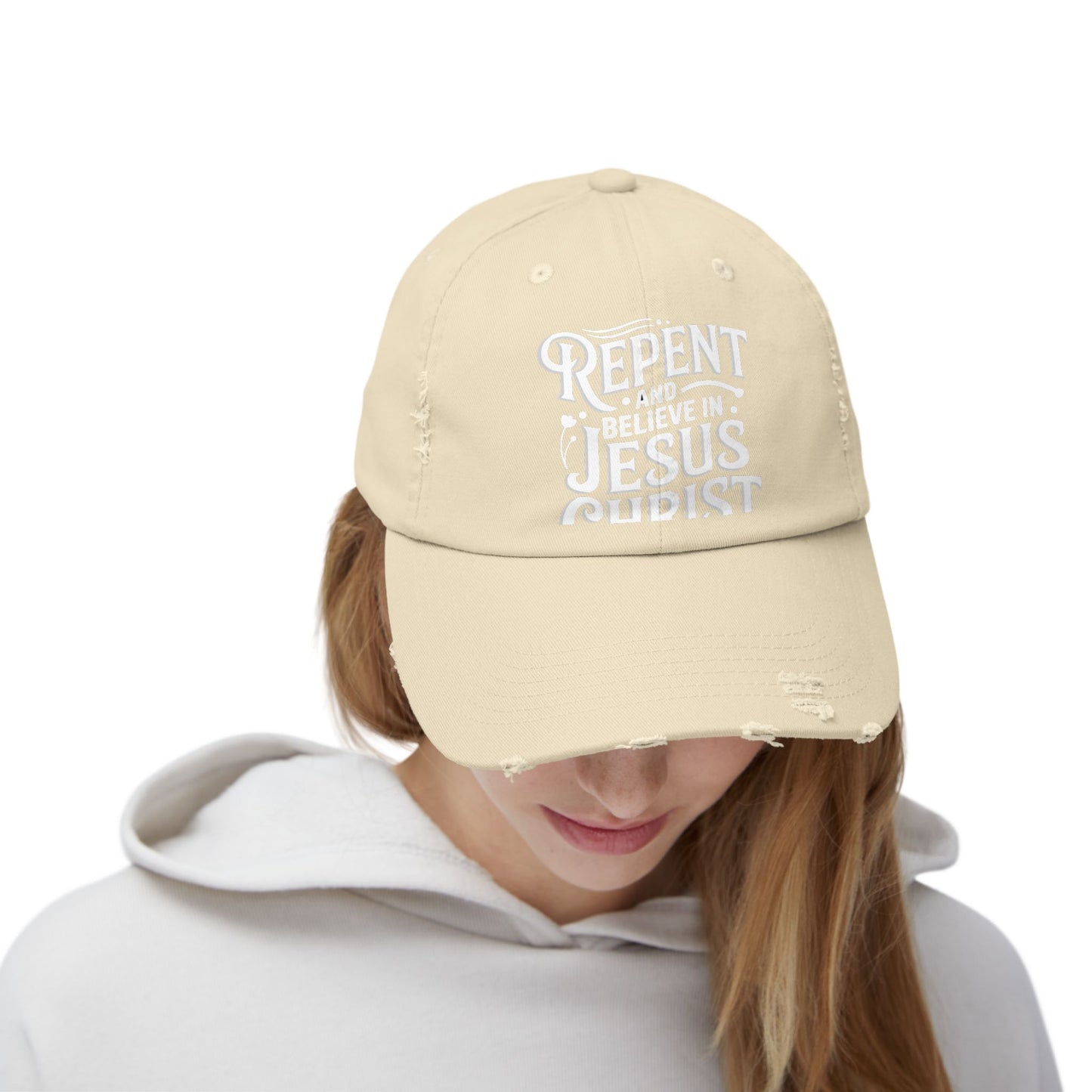 Repent and Believe in Jesus Christ Inspirational Message Cap