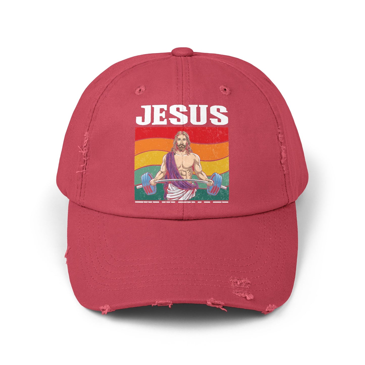 Jesus The Ultimate Deadlifter Rainbow Strength Cap