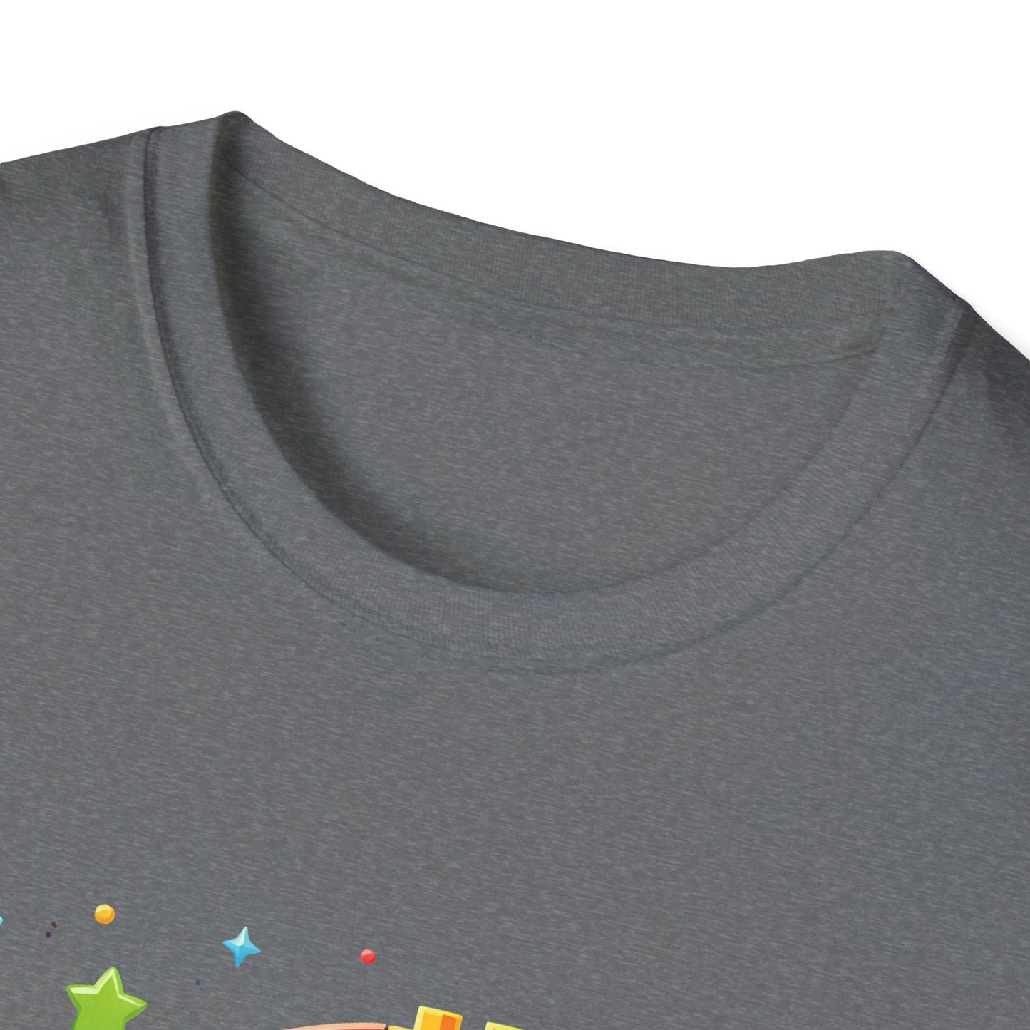 6th Birthday Boy Colorful Block Party T-Shirt