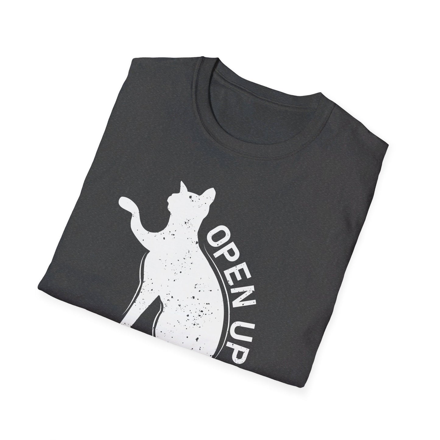 Open Up It's The Fuzz Funny Cat Silhouette T-Shirt