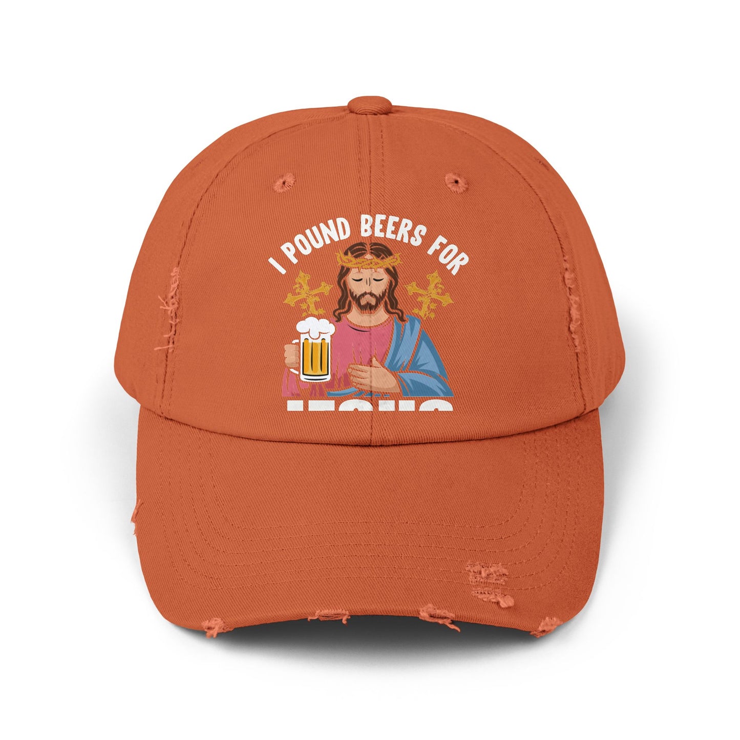 I Pound Beers For Jesus Humorous Bold Statement Cap