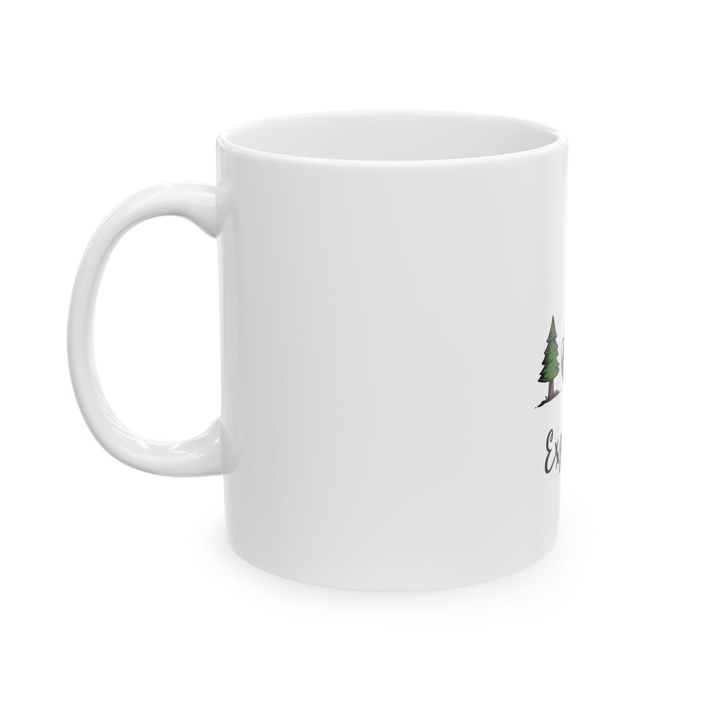 Explore More Camping Adventure Nature Icons Ceramic Mug