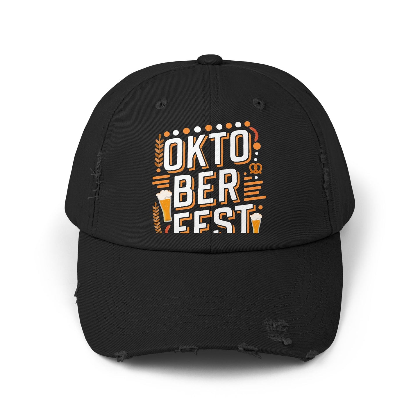 Oktoberfest Celebration Beer Pretzels Sausages Festive Design Cap