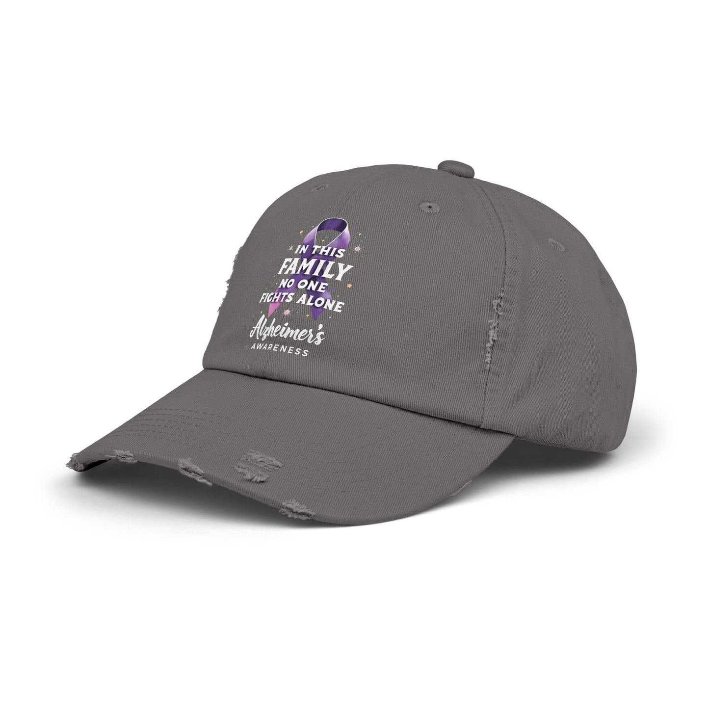 In This Family No One Fights Alone Alzheimer's Awareness Cap