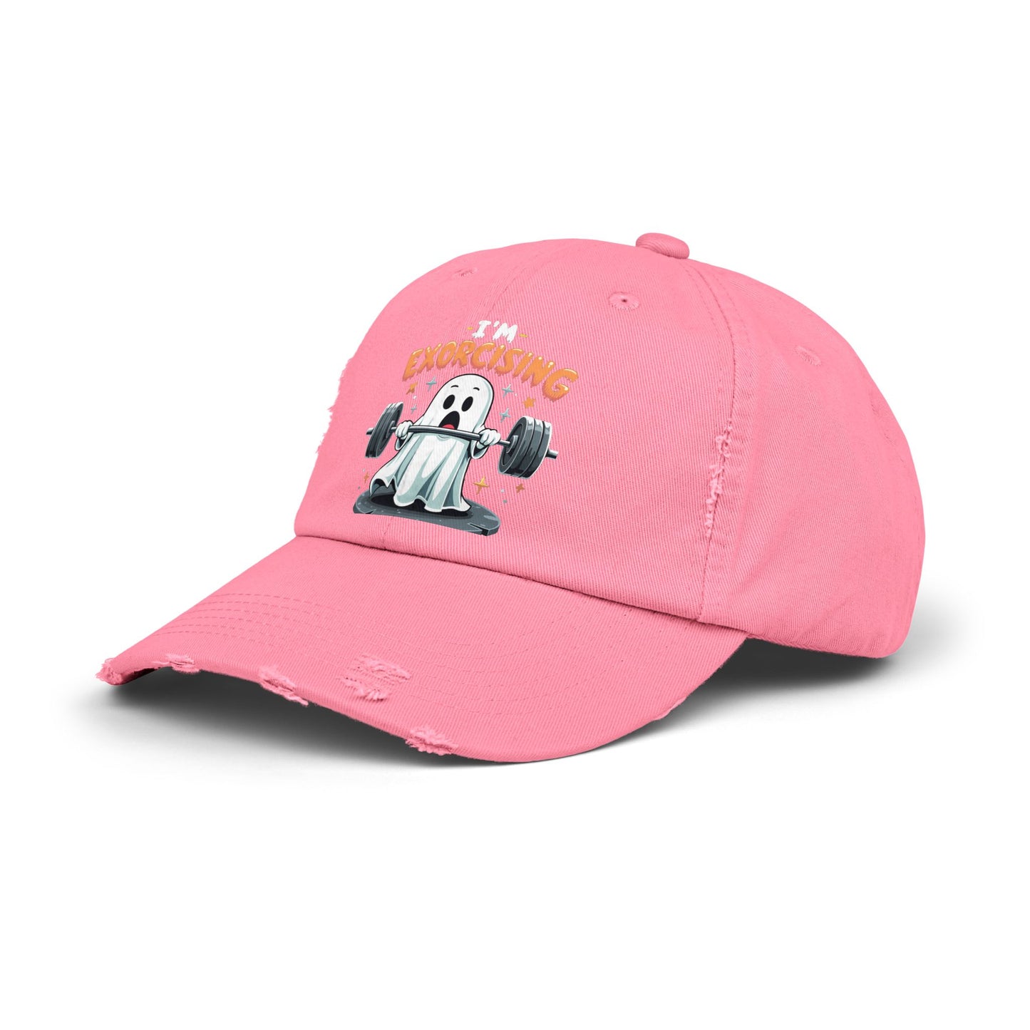 I'm Exorcising Ghost Lifting Weights Halloween Humor Cap