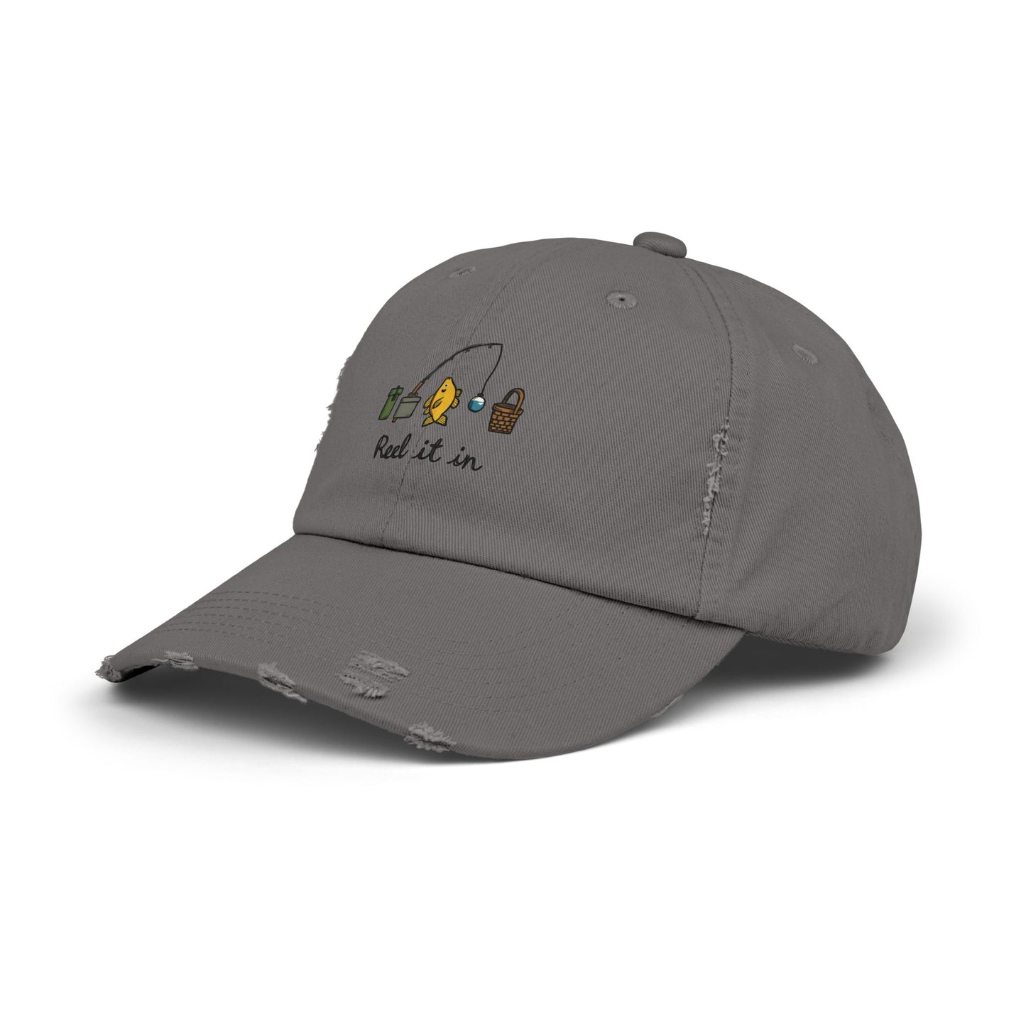 Reel It In Fishing Adventure Illustration That Captures the Joy of Angling and Outdoor Fun Cap