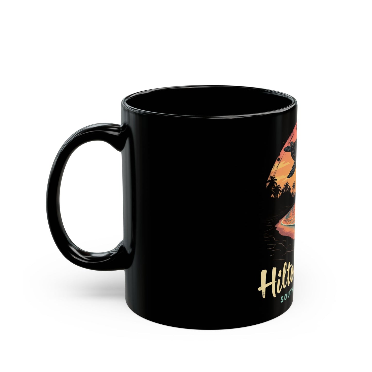 Hilton Head South Carolina Sunset Beach Turtle Ceramic Mug