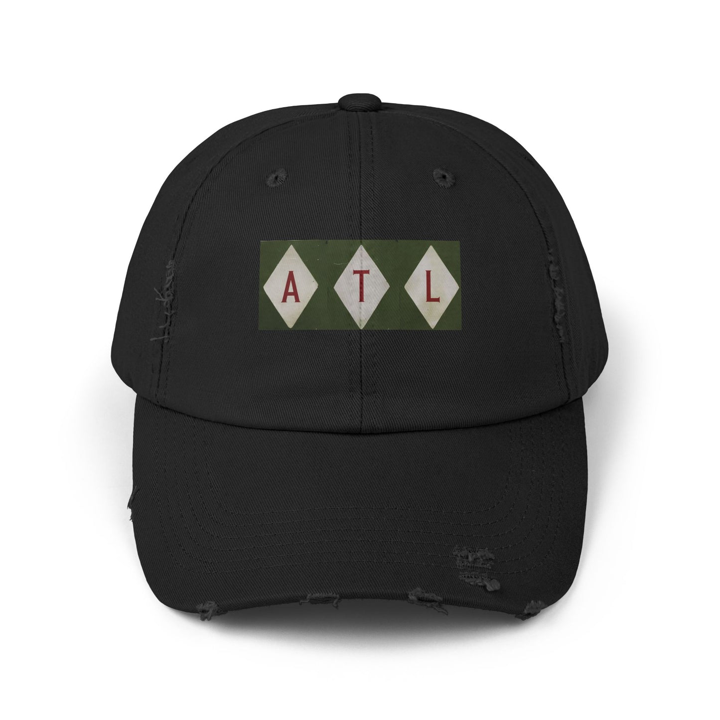 ATL Bold Lettering in Diamond Pattern Cap