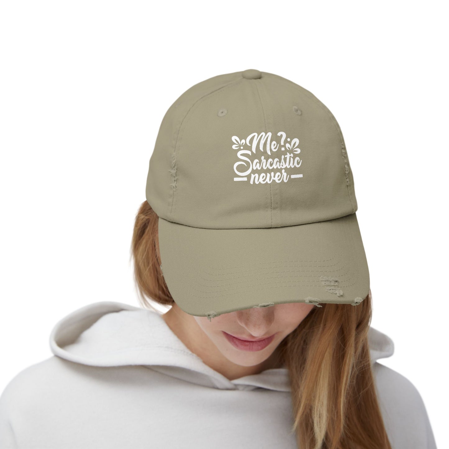Me? Sarcastic Never Sassy Humor Statement Cap