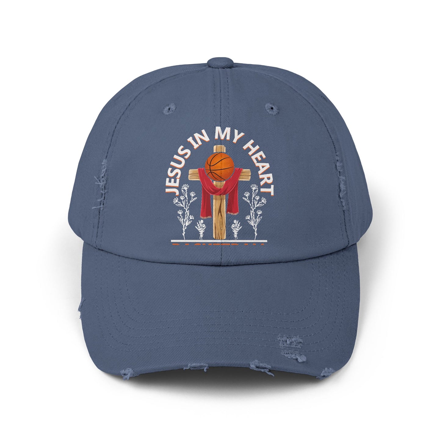 Jesus In My Heart Basketball In My Veins Inspiration Cap