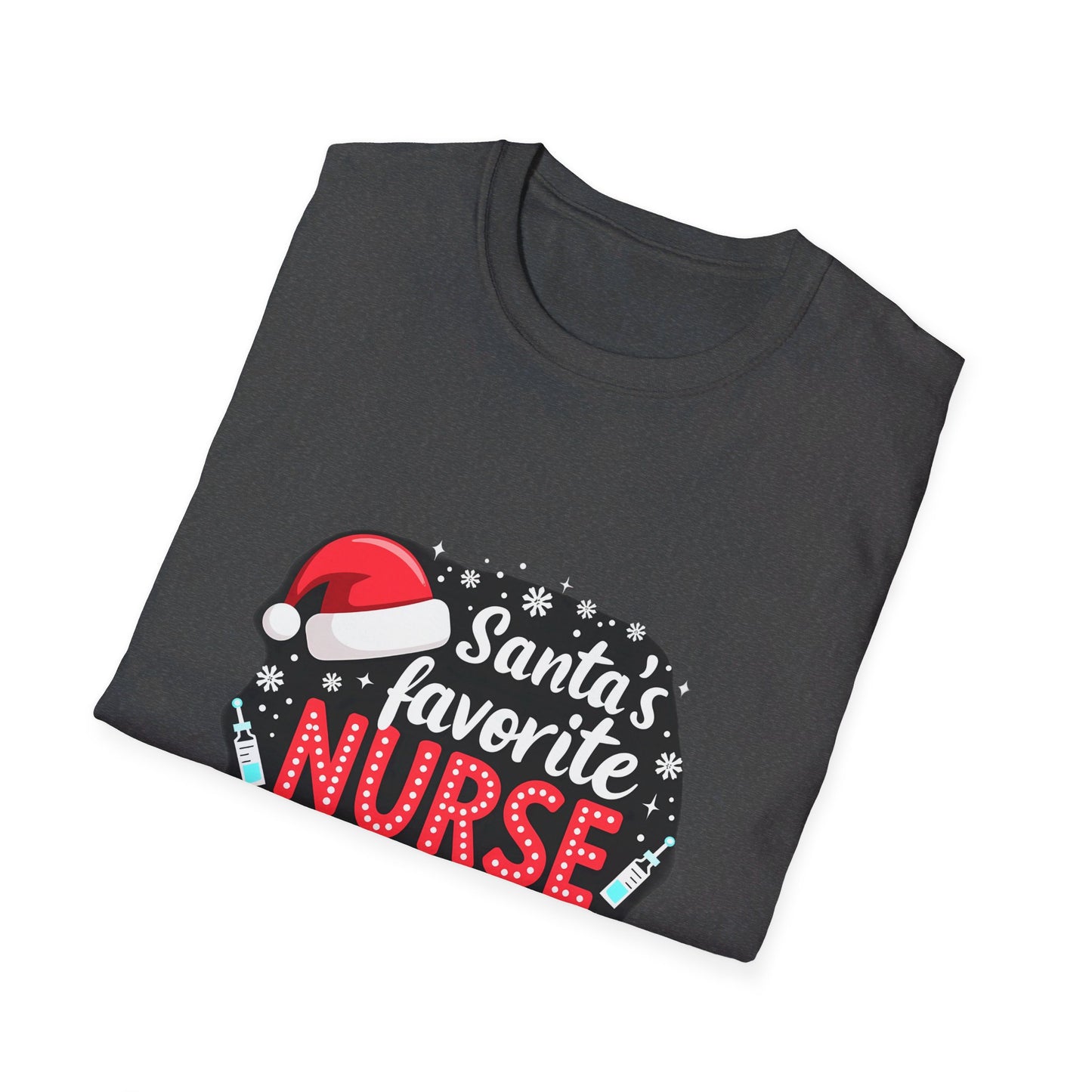 Santa's Favorite Nurse Festive Holiday Design for Nurses T-Shirt