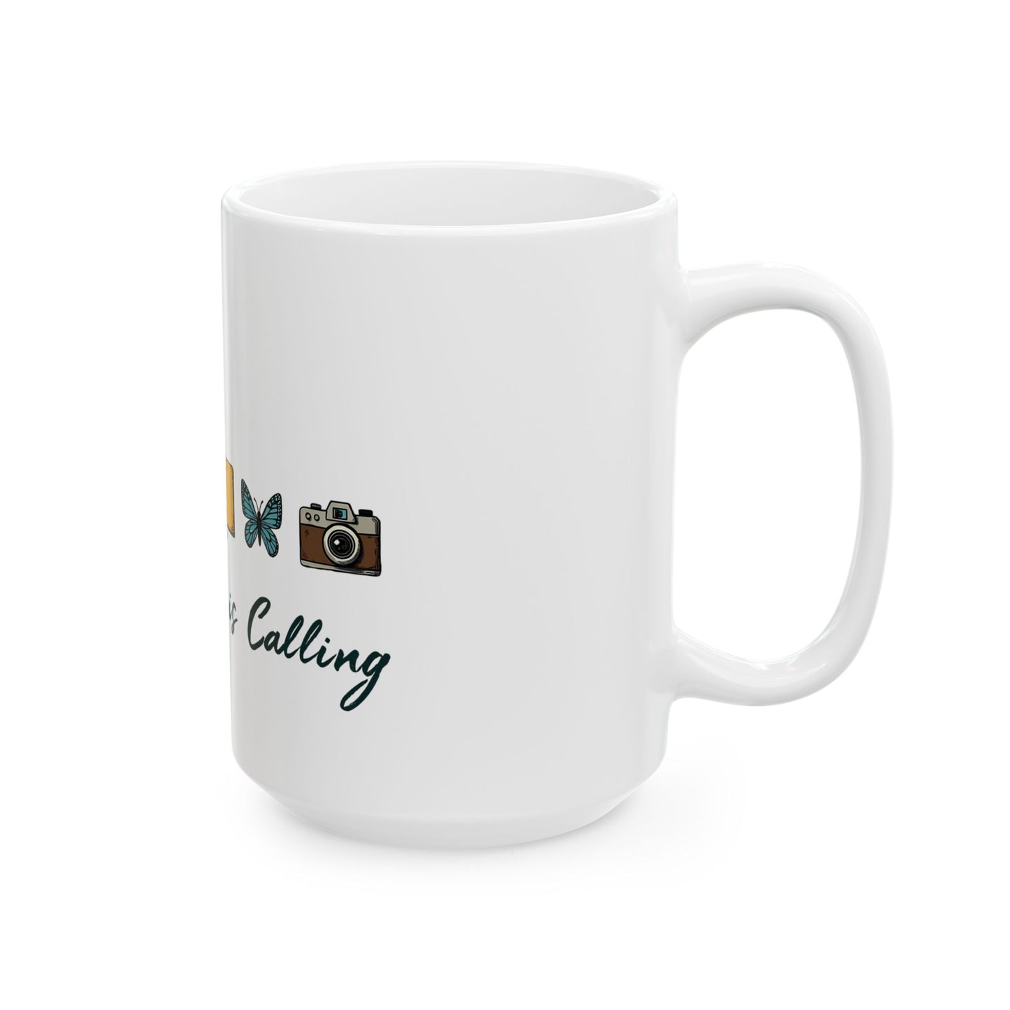 Nature Is Calling Adventure Enthusiasts Design Ceramic Mug