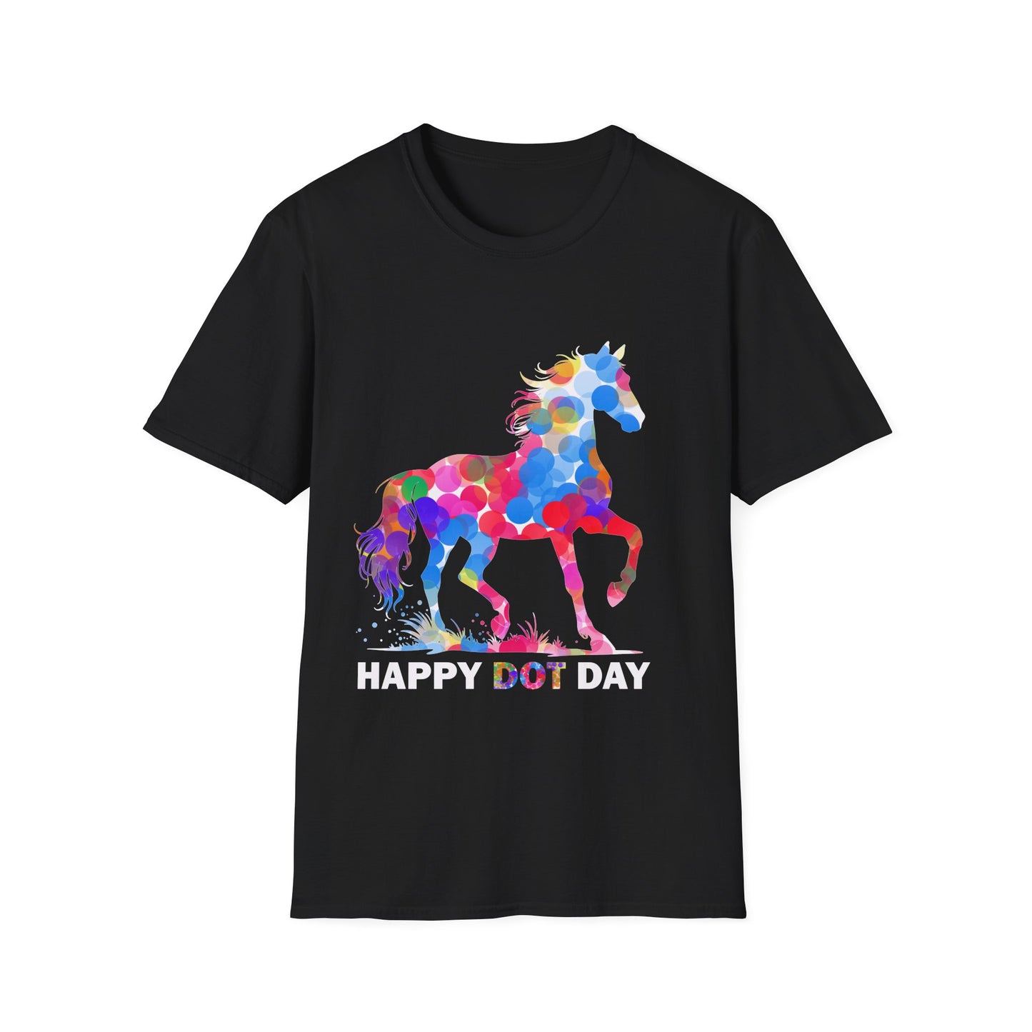 Happy Dot Day Colorful Horse T-Shirt