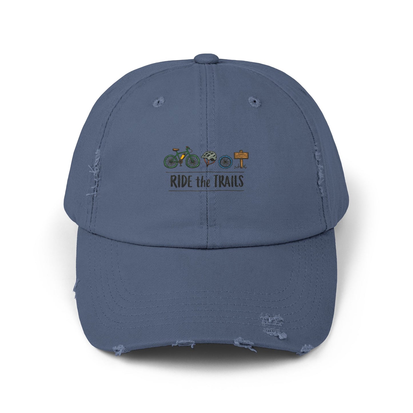 Ride the Trails Adventure Scenic Biking Journey Cap