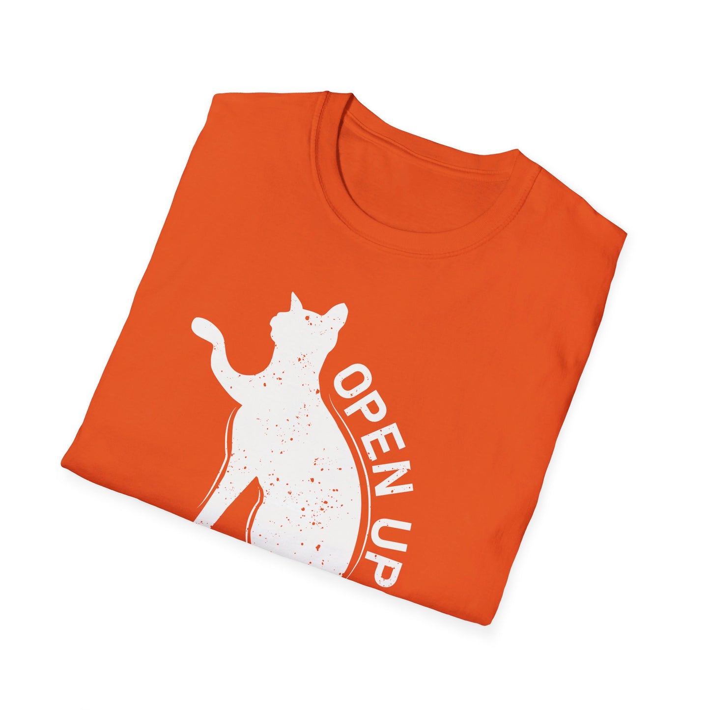 Open Up It's The Fuzz Funny Cat Silhouette T-Shirt
