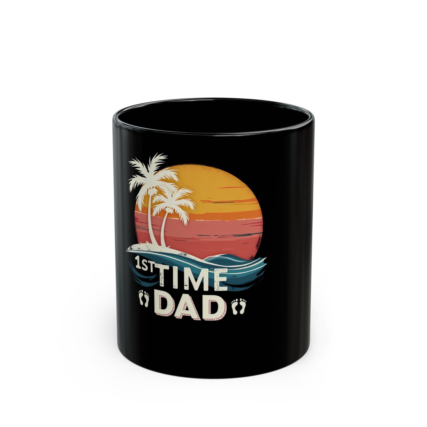 1st Time Dad Tropical Sunset Ceramic Mug