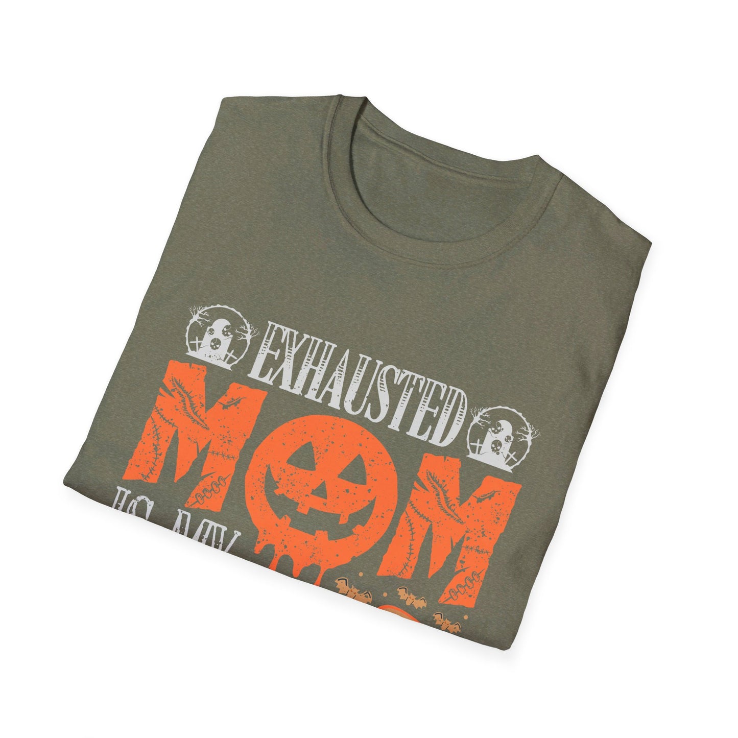 Exhausted Mom Is My Costume Funny Halloween T-Shirt