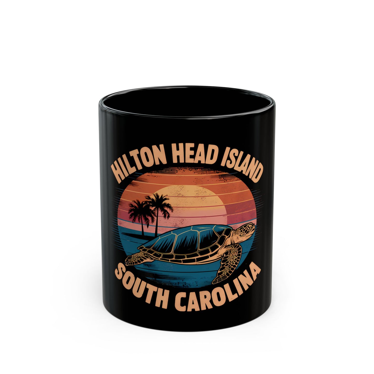 Hilton Head Island South Carolina Sunset Turtle Ceramic Mug