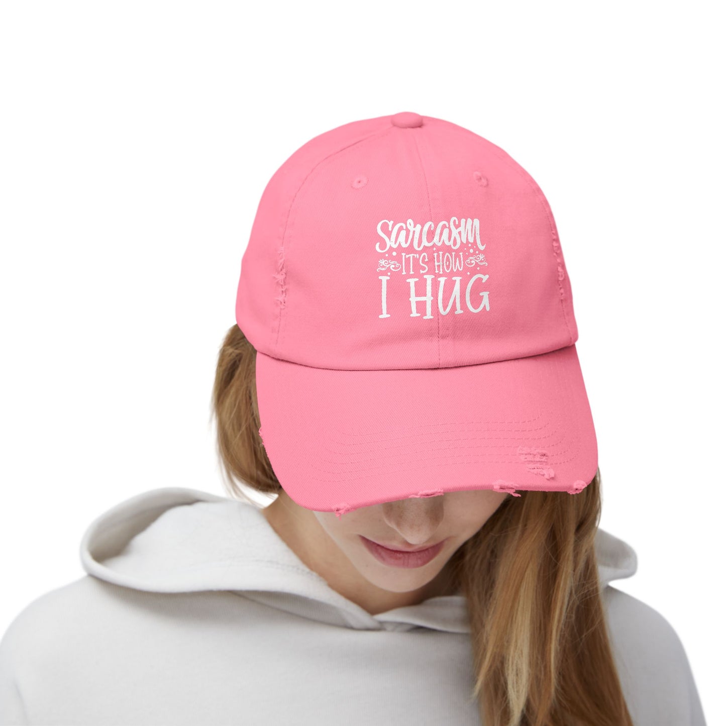 Sarcasm It's How I Hug Funny Statement for Humor Lovers Cap