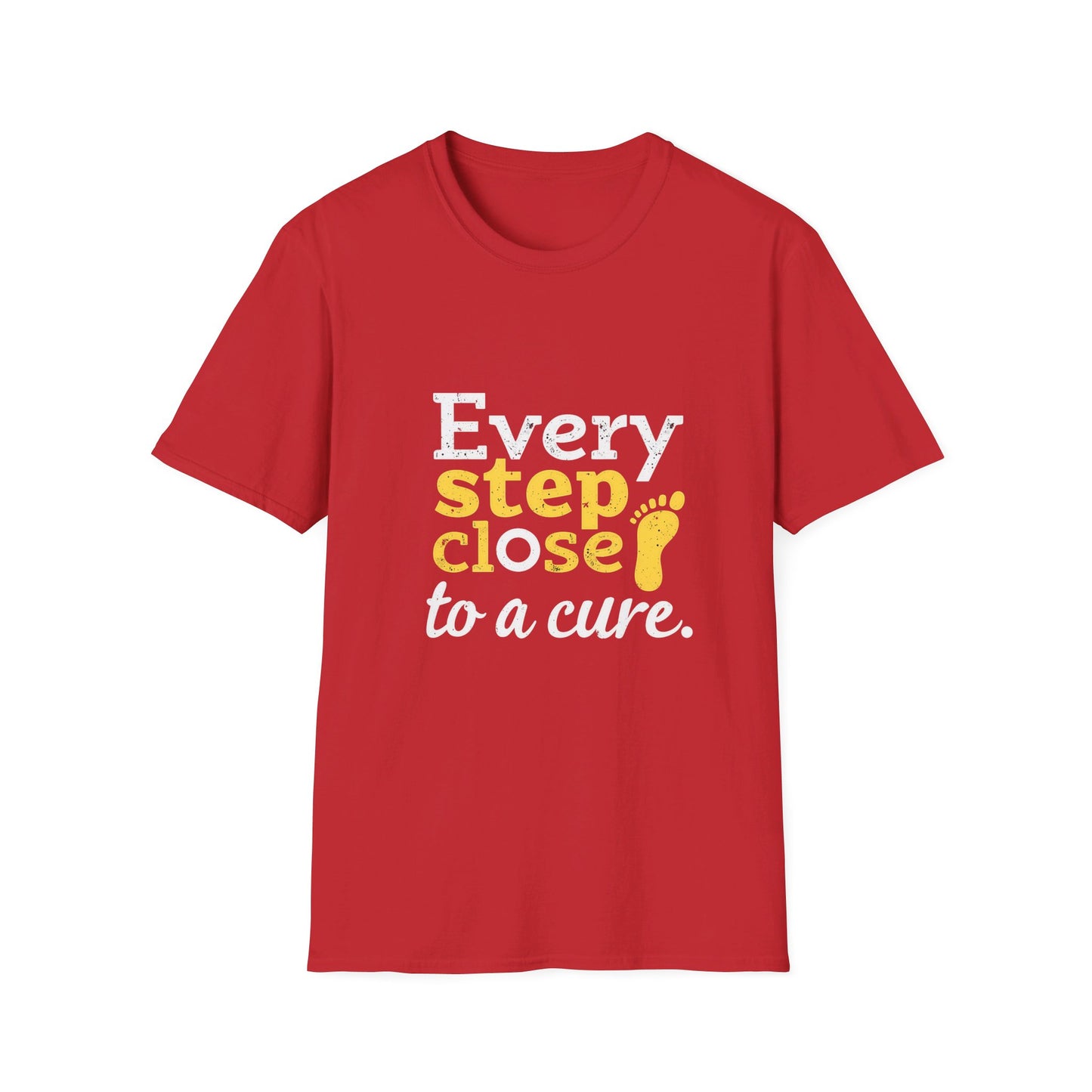 Every Step Close To A Cure Motivational Quote T-Shirt