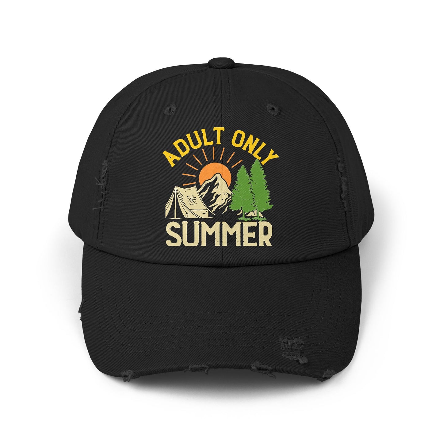 Adult Only Summer Camp Adventure Nature Camping Cap
