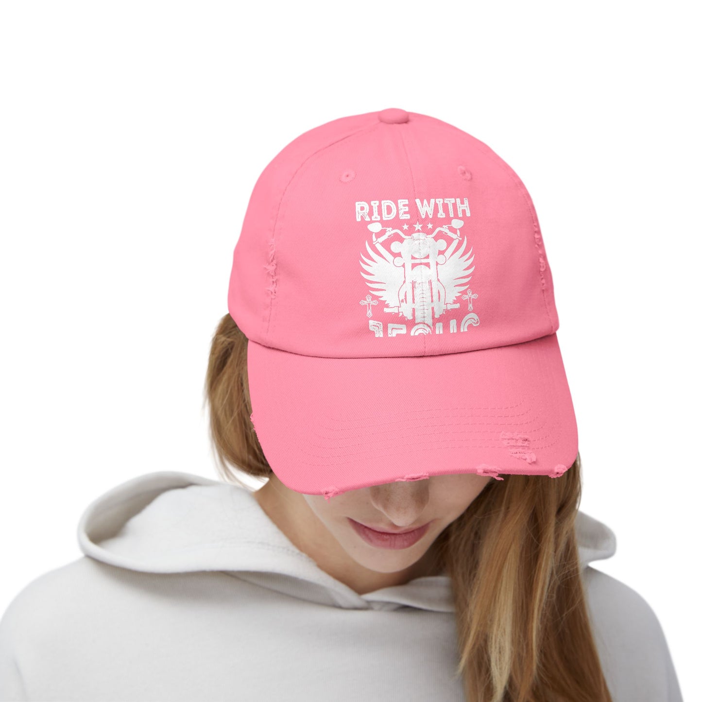Ride with Jesus Motorcycle Faith Cap