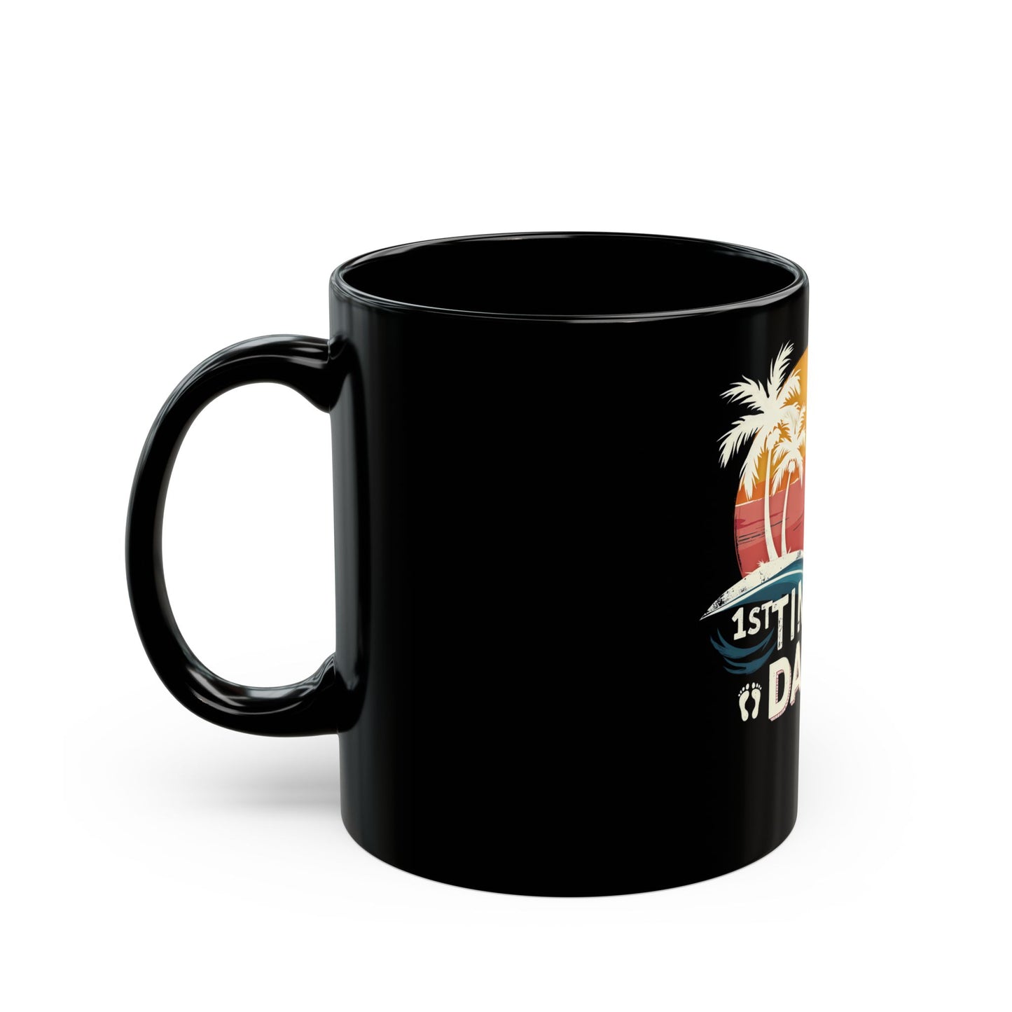 1st Time Dad Tropical Sunset Ceramic Mug