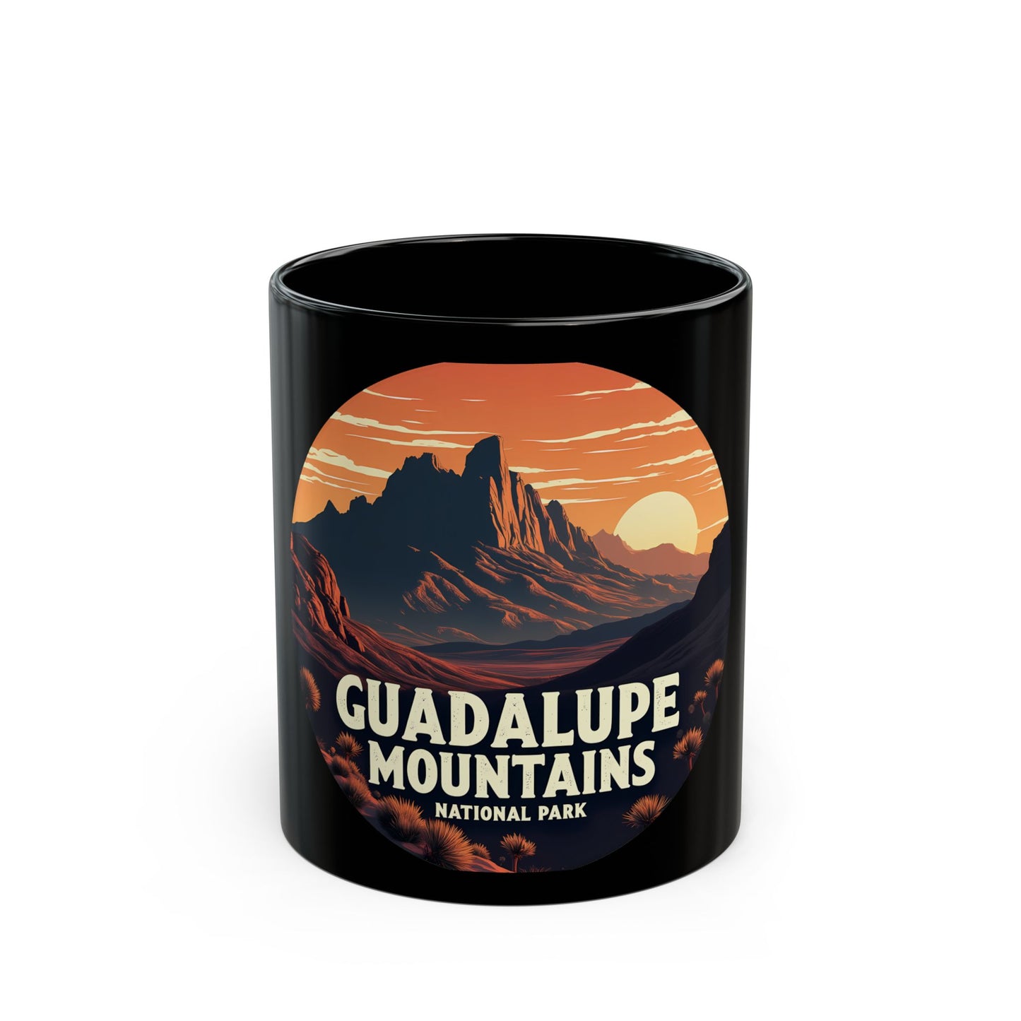Guadalupe Mountains National Park Sunset Landscape Art Ceramic Mug