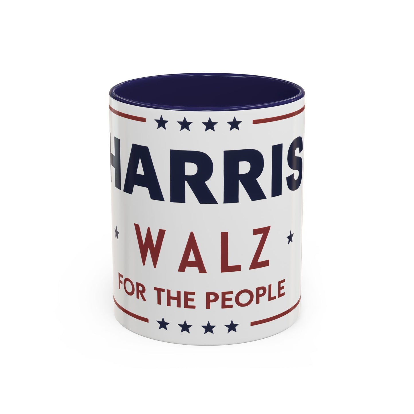 Harris Walz For the People 2024 Election Accent Coffee Mug (11, 15oz)