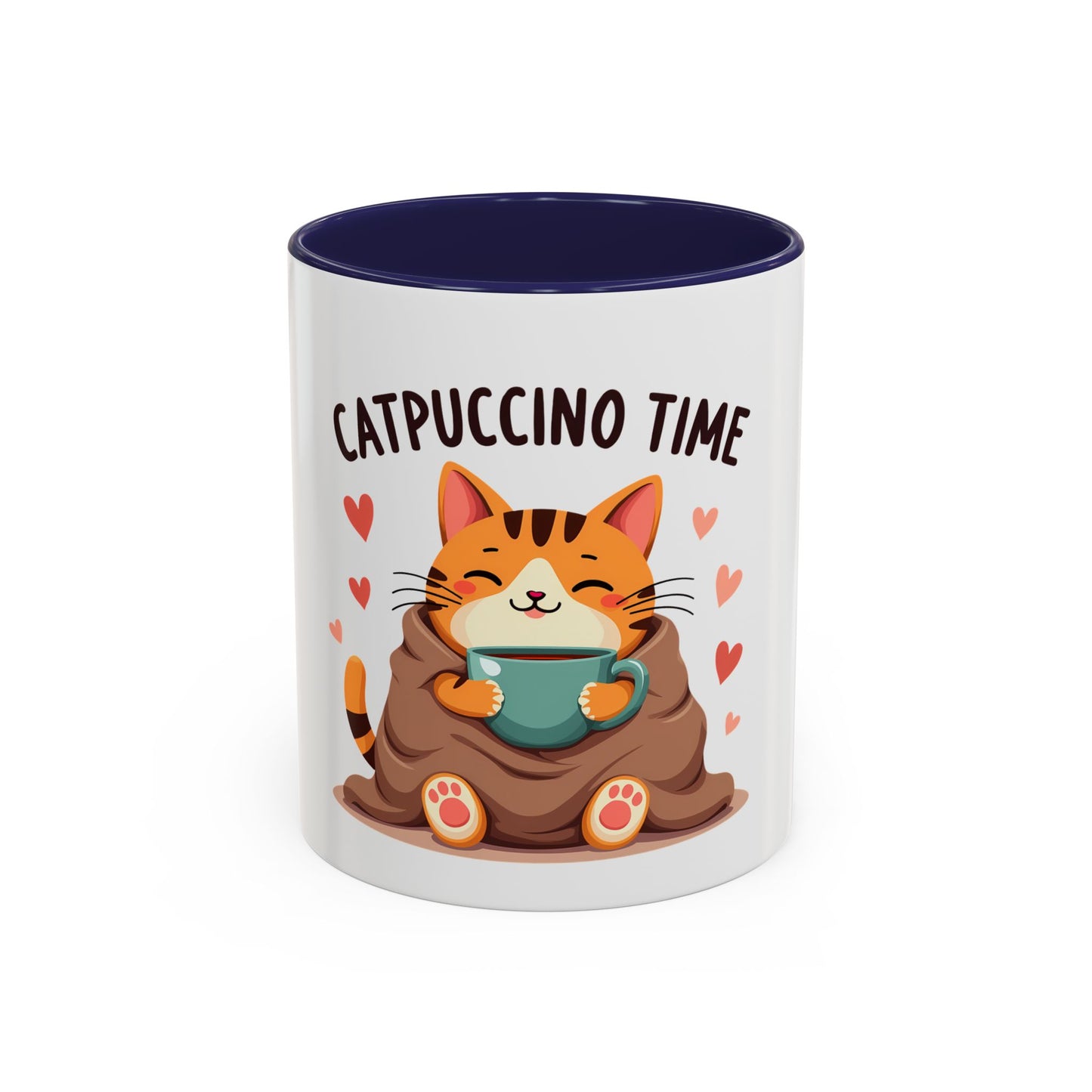 Catpuccino Time (Cat & Capuccino Fans) Coffee Accent Mug