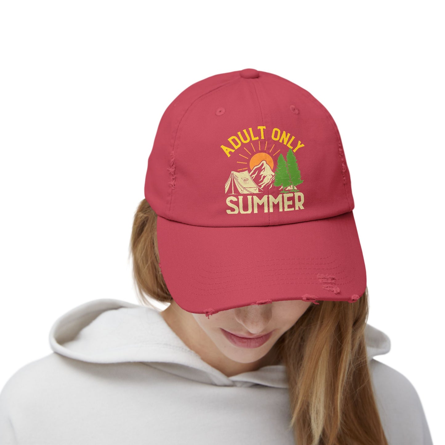 Adult Only Summer Camp Adventure Nature Camping Cap
