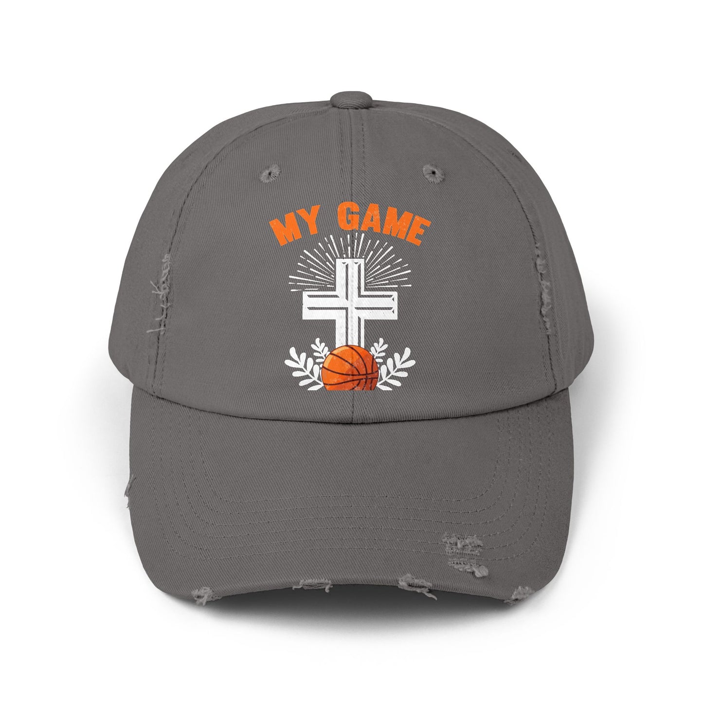 My Game His Glory Basketball Faith Cross Cap