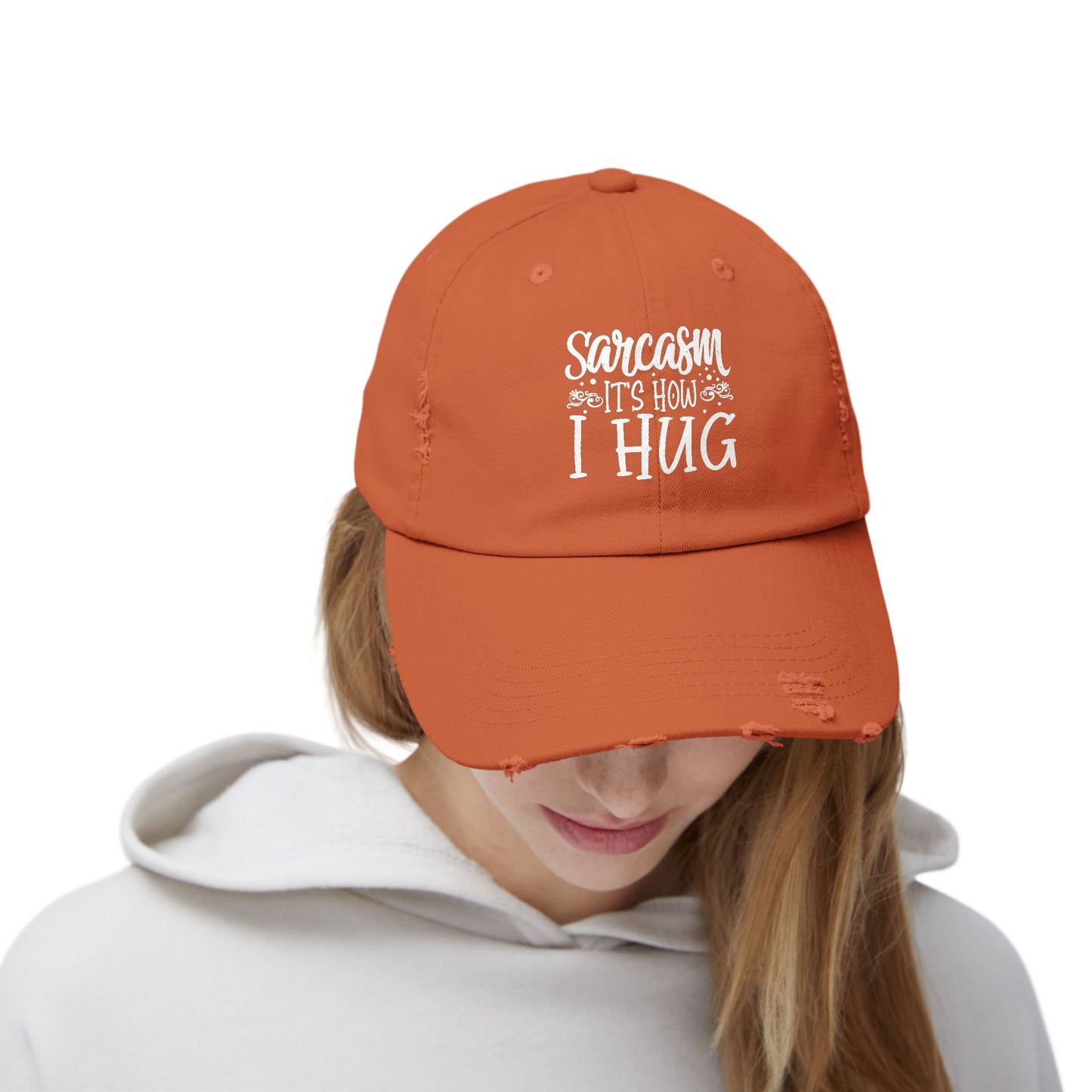 Sarcasm It's How I Hug Funny Statement for Humor Lovers Cap