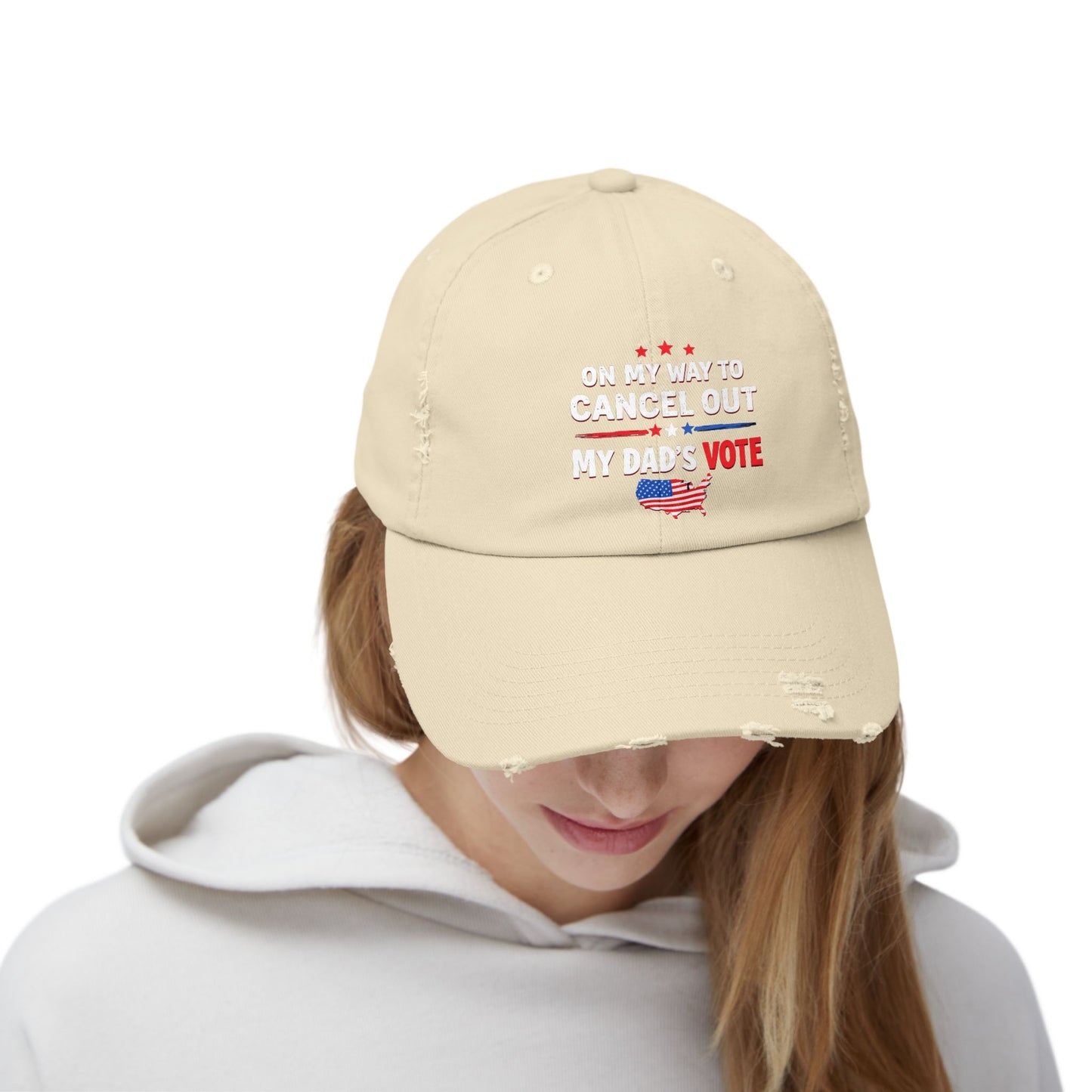 On My Way To Cancel Out My Dad's Vote Patriotic Humor Cap