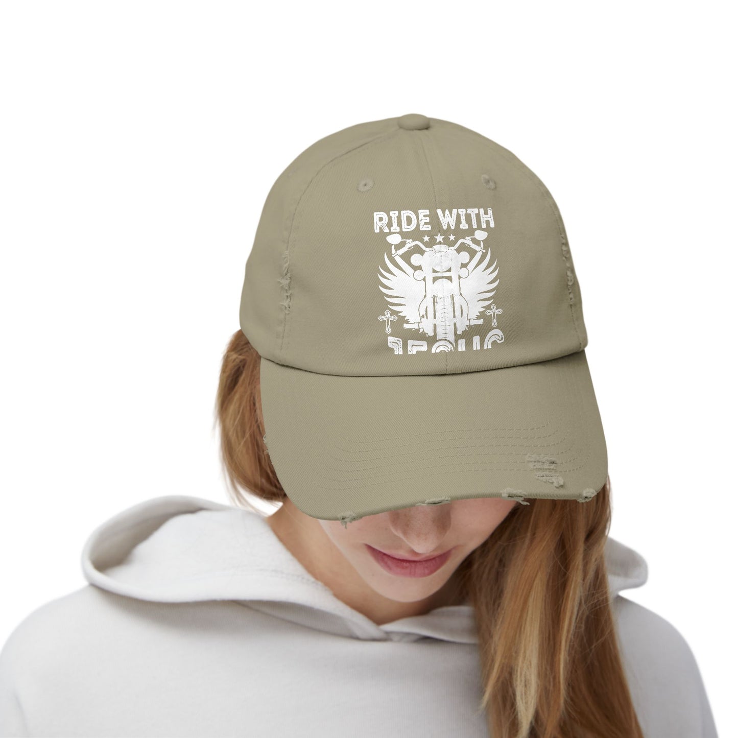 Ride with Jesus Motorcycle Faith Cap