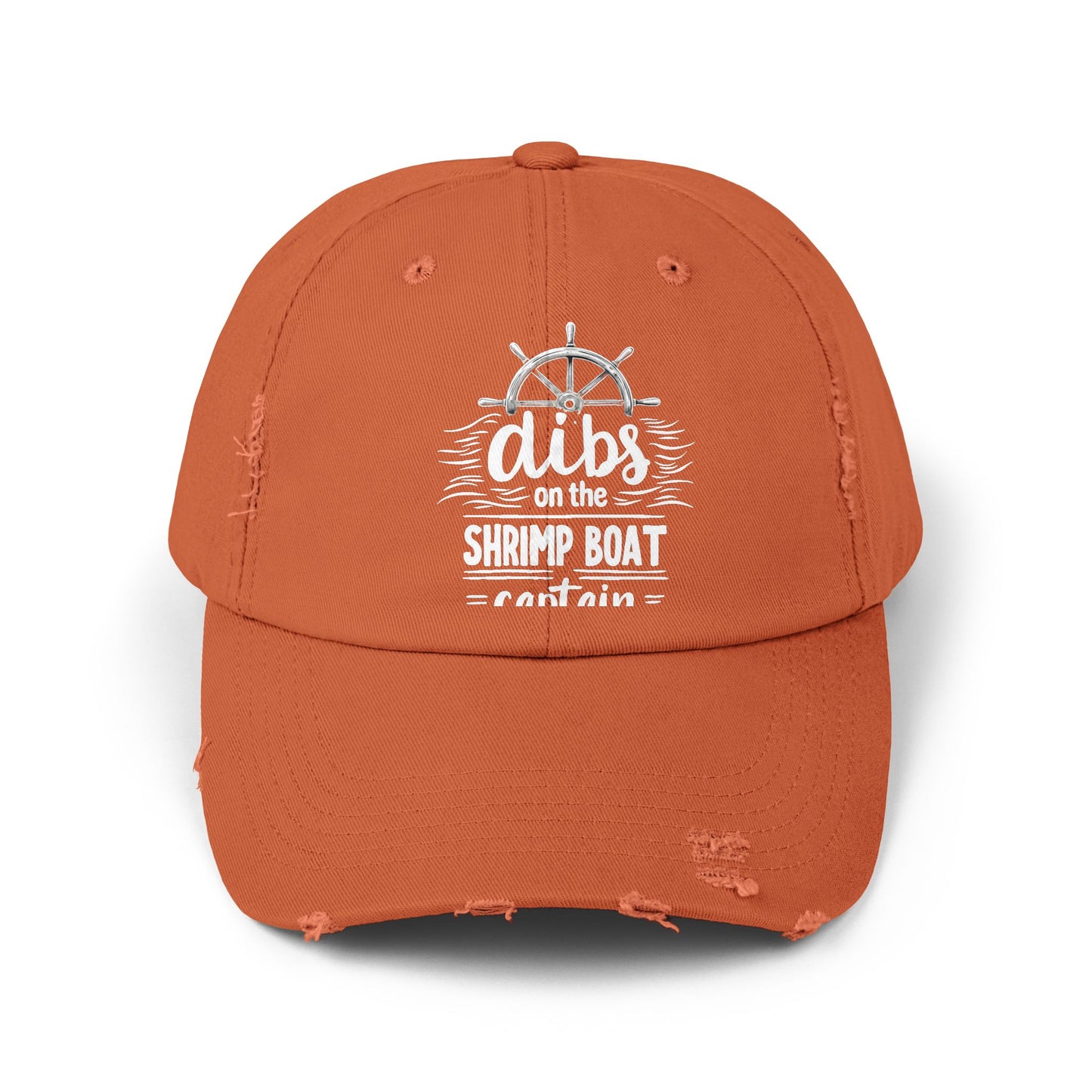 Dibs On The Shrimp Boat Captain Nautical Humor Cap