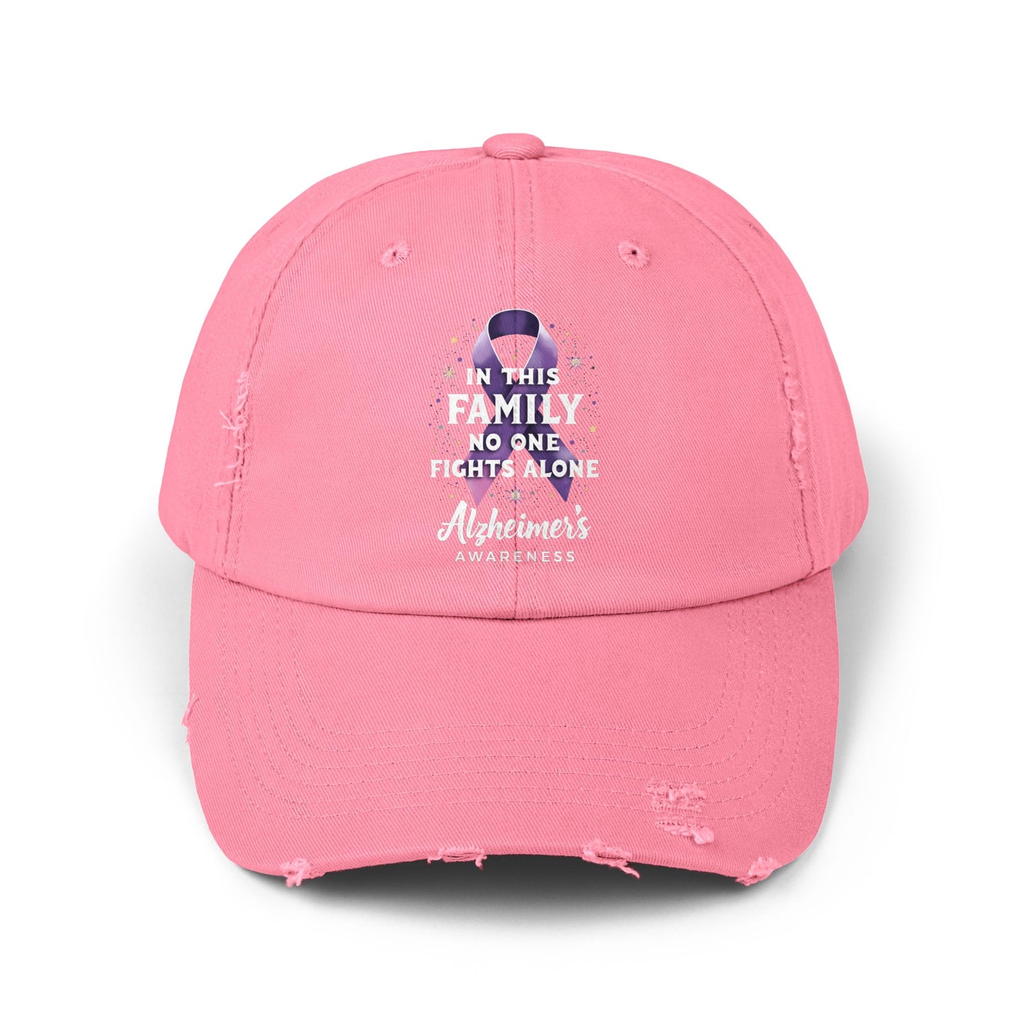 In This Family No One Fights Alone Alzheimer's Awareness Cap