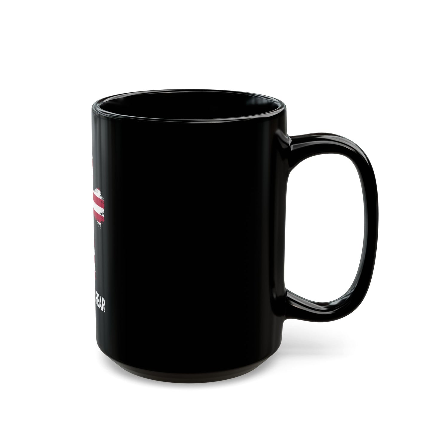 Faith Over Fear American Cross Flag Design Ceramic Mug