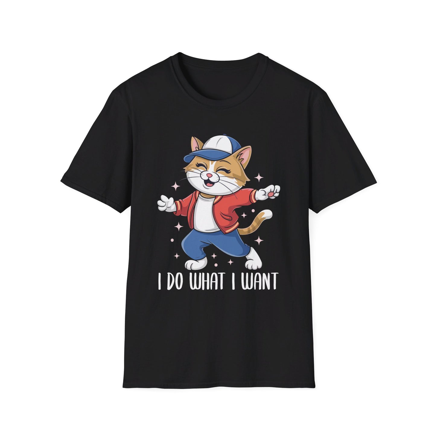 I Do What I Want Playful Cat in Cool Outfit T-Shirt