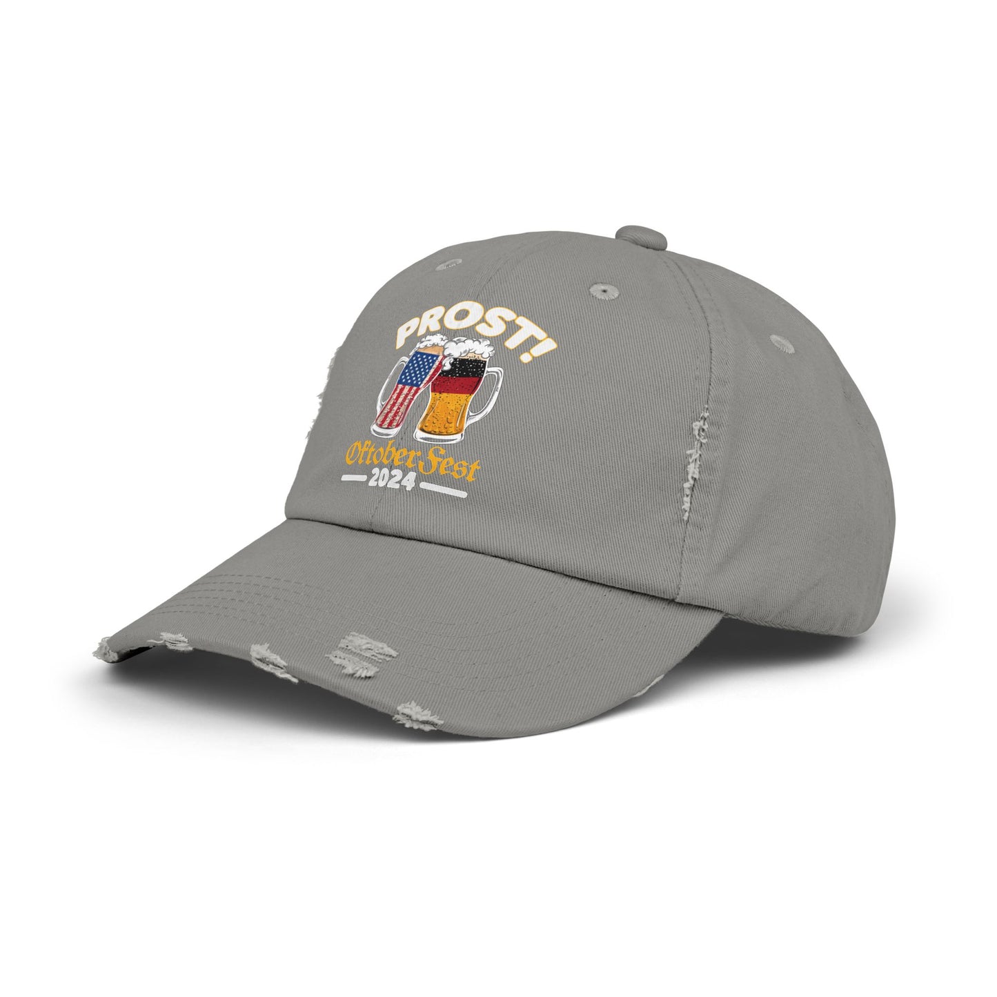 Prost Oktoberfest 2024 Cheers with American and German Flags Beer Mugs Cap
