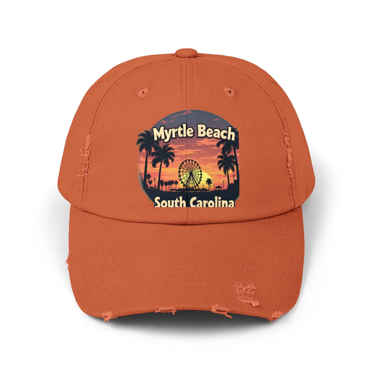 Myrtle Beach South Carolina Retro Sunset Cap