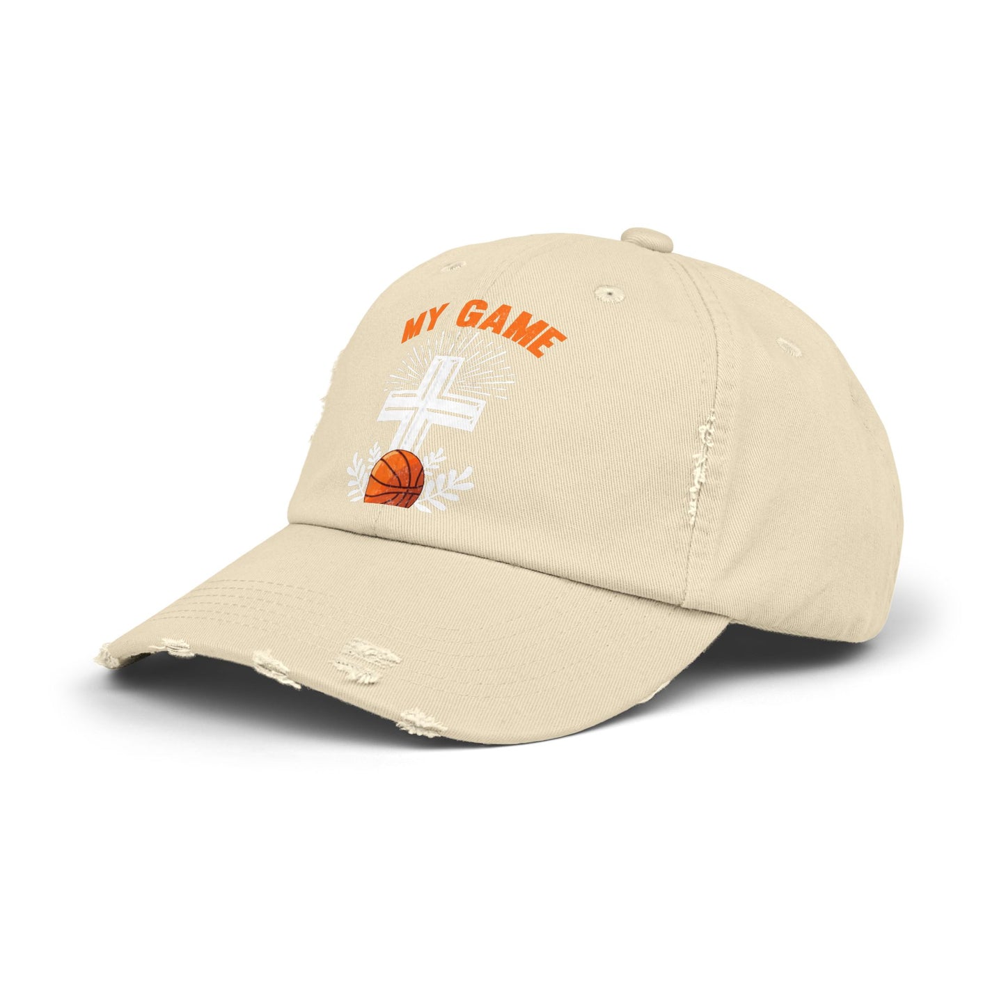 My Game His Glory Basketball Faith Cross Cap
