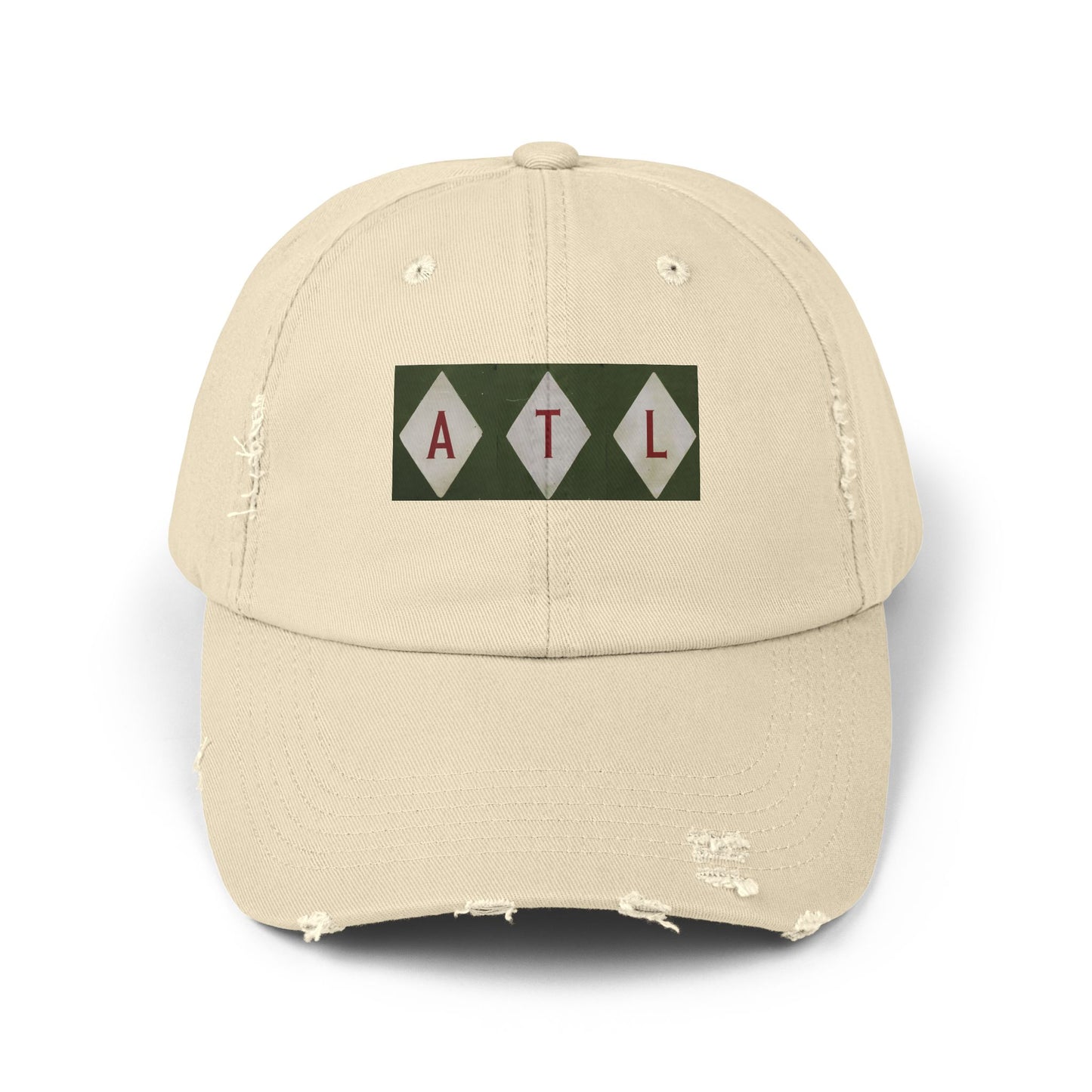 ATL Bold Lettering in Diamond Pattern Cap