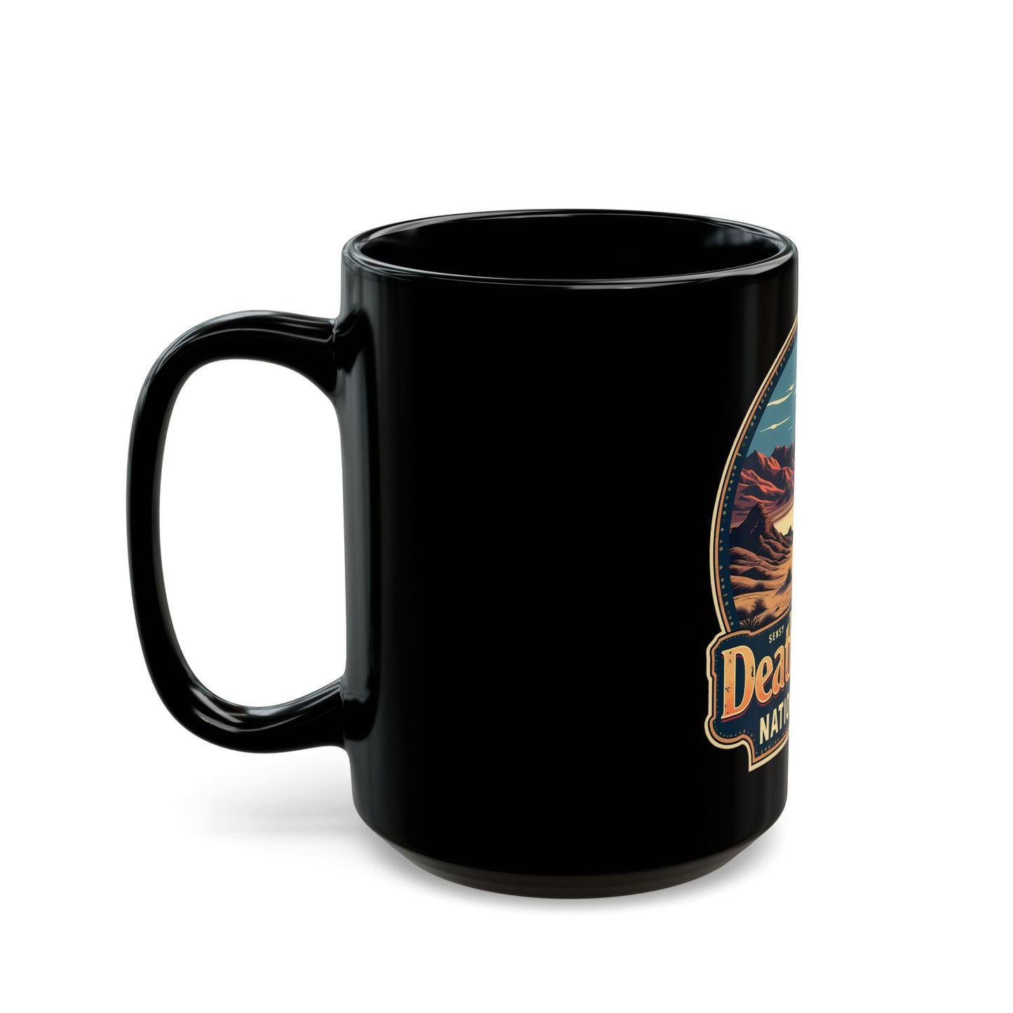Death Valley National Park Vintage Sunset Landscape Ceramic Mug