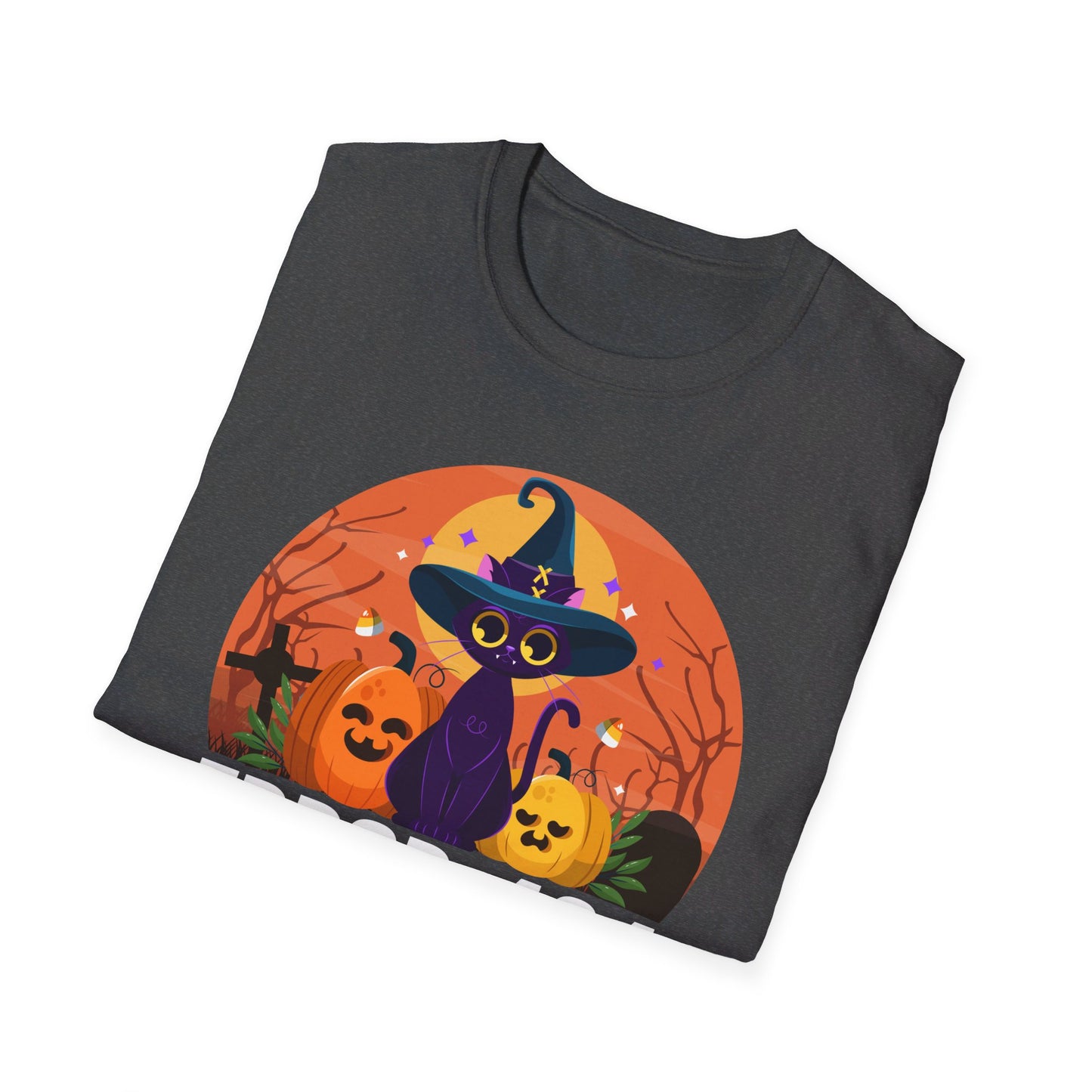Error 404 Costume Not Found Funny Halloween Witch Cat Pumpkin T-Shirt