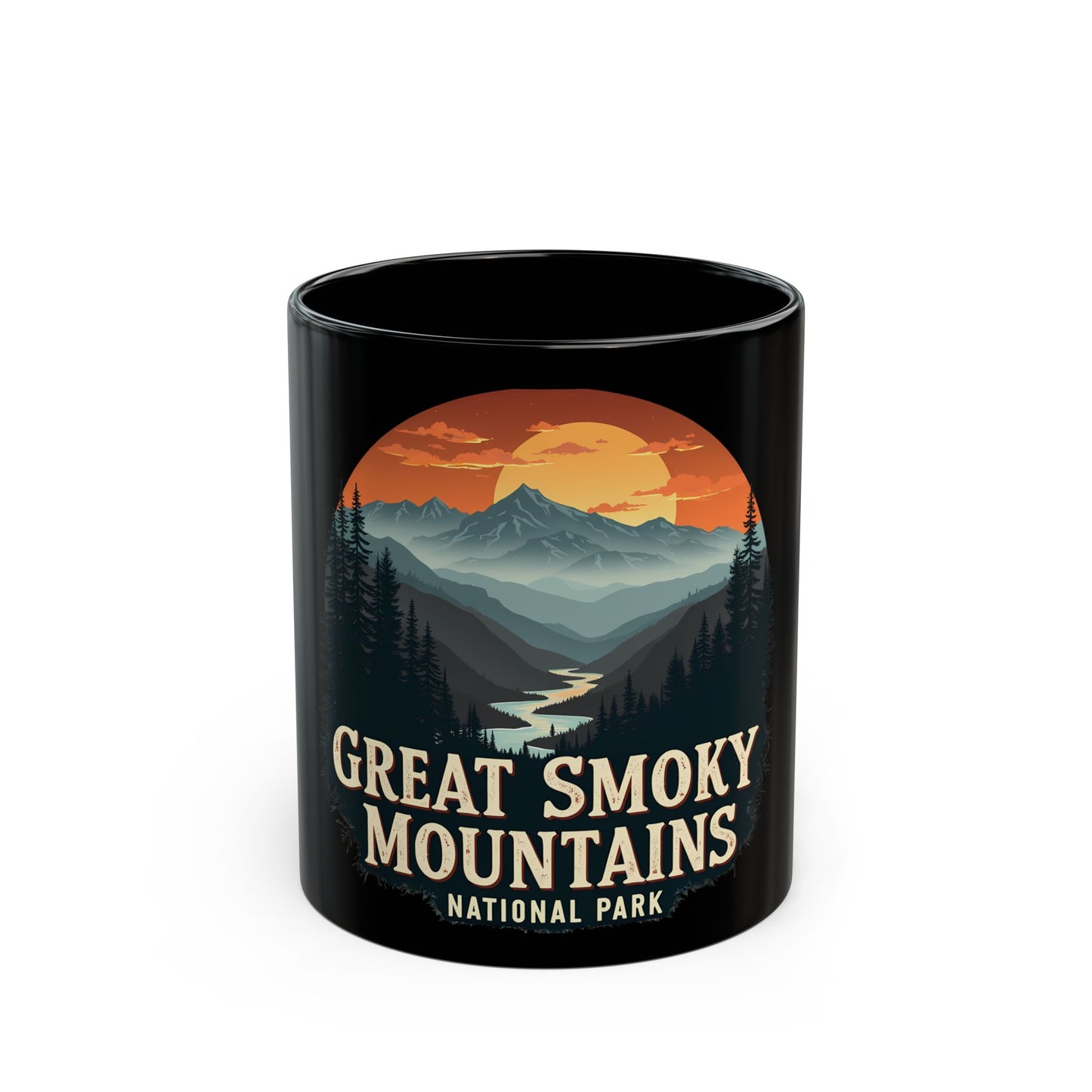 Great Smoky Mountains National Park Sunset Landscape Ceramic Mug