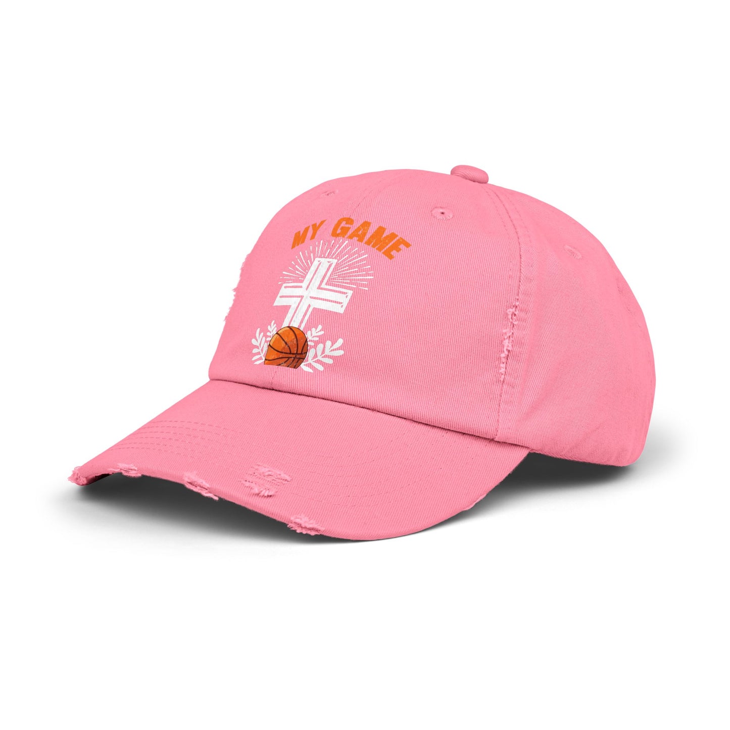 My Game His Glory Basketball Faith Cross Cap